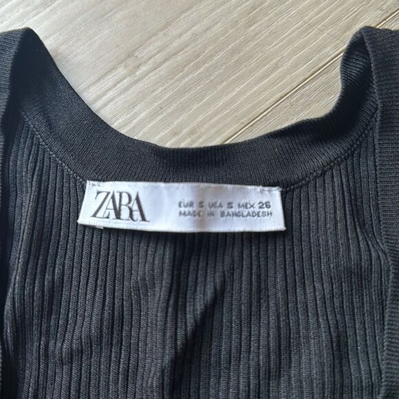 Zara Cropped Tank Top 3 Pack Bundle, Black, Pink, Neon Ribbed Size S Small - Picture 5 of 7